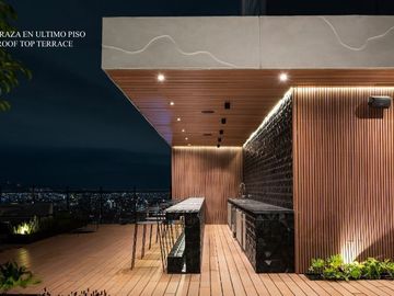 Penthouse de lujo, techo alto, con amenidades: cine, alberca con carril de nado,