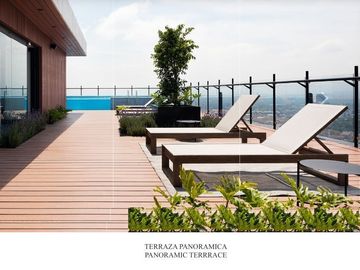 Penthouse de lujo, techo alto, con amenidades: cine, alberca con carril de nado,