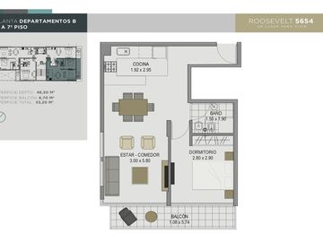 VENTA  2 AMB A ESTRENAR VILLA URQUIZA PISO ALTO