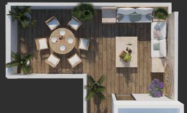 Departamento en Venta en Mérida, Azana, Temozón ( 1 Rec)