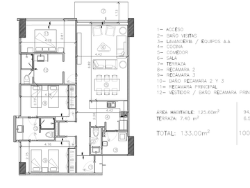 Departamentos(3R)  en Venta en Torre Atlántida en Vía Montejo
