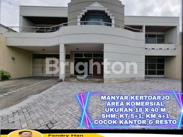 RUMAH DI RAYA MANYAR KERTOARJO SURABAYA AREA KOMERSIAL COCOK UNTUK BISNIS