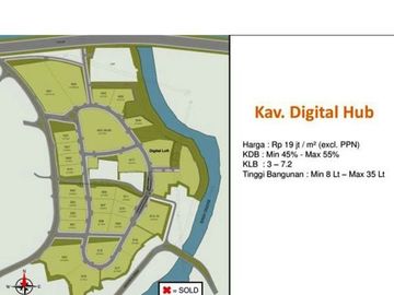 Kavling Komersial Digital Hub Pusat Digital & Teknologi sebelah The Breeze