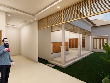 Rumah Cantik Megah Konsep Semi Joglo di Prambanan