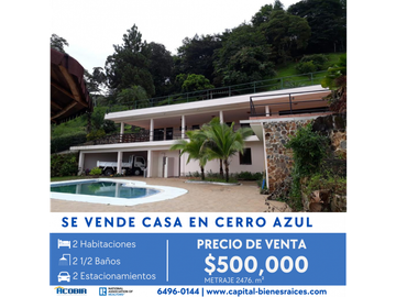SE VENDE CASA CON VISTA A LA CIUDAD EN LAS VISTAS DE CERRO AZUL