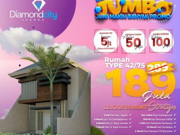 HARGA DISKON, WA. 08213993----, Rumah Murah Sidoarjo Dekat Juanda, Diamond City Juanda 1
