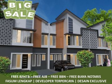 2 Lantai Tipe 45/77 Rumah Dekat Kampus Free Biaya