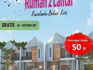 Discount 50Juta | Rumah Premium 2 Lantai Design Scandinavian di Rawalumbu Kota Bekasi