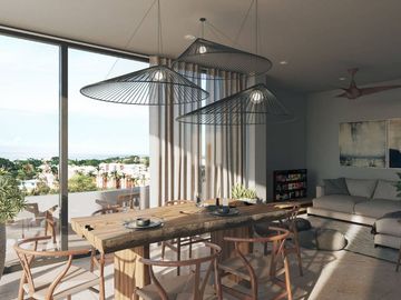 Departamento con terraza en rooftop y alberca con vista al mar, en venta Cozumel