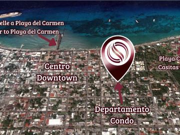 Departamento con terraza en rooftop y alberca con vista al mar, en venta Cozumel