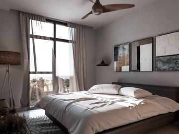 Departamento con terraza en rooftop y alberca con vista al mar, en venta Cozumel