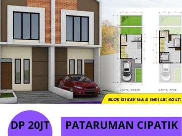 Perumahan dengan tanah datar di PATARUMAN CIPATIK dekat ke BATUJAJAR dapat 2 lantai dengan DP ringan 20jt all in