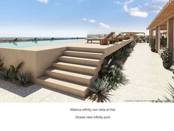 Departamento a pasos del mar, alberca, gym, rooftop, en venta.