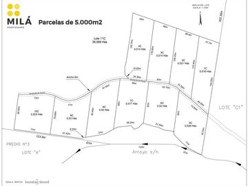 Sin comisión. Parcelas de 5.000 y 10.000m, vegetación nativa