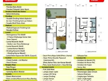 Rumah cluster 2 lantai Free biaya DP 0% di Setu Bekasi timur