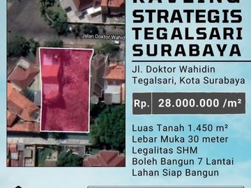 TANAH STRATEGIS DOKTER WAHIDIN TEGALSARI SURABAYA