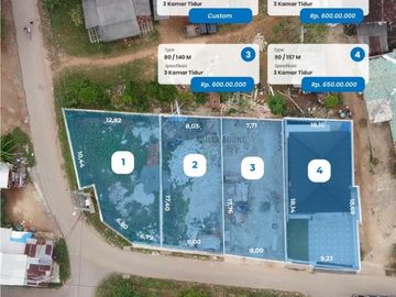 Rumah dijual di Tanjung Senang, Pinggir Jalan Aspal