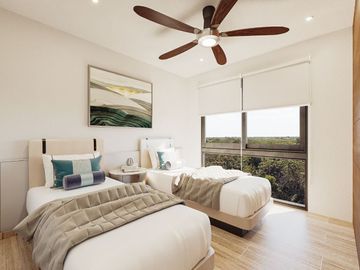 Departamento en residencial privado con amenidades: 7,500 m2 de parques, canchas