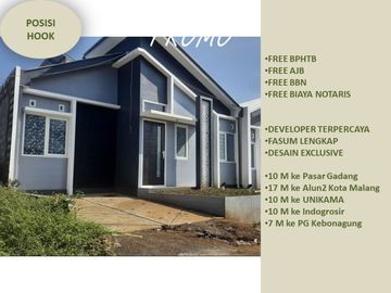 Posisi Hook Rumah View Pegunungan Dekat Kota 2KT Tipe 25/107