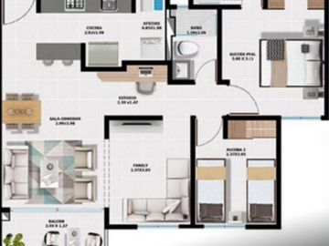 apartamento en venta en prados del norte. Cod V108044