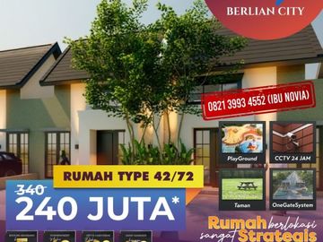 Rumah Murah Dekat Surabaya 240 Juta, Berlian City Juanda