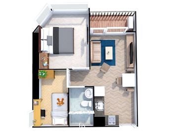 Apartemen dengan Comercial Area di BSD type 2BR Hanya 1M an,Booking 10jt All In Free Biaya Akad