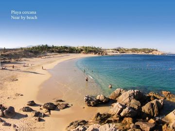 Villa con vista al mar,  jacuzzi, alberca, area de asador y  fogata, en residenc