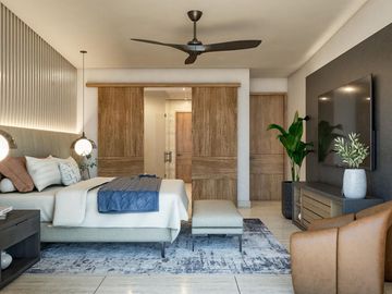 Villa con vista al mar,  jacuzzi, alberca, area de asador y  fogata, en residenc