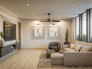 Villa con vista al mar,  jacuzzi, alberca, area de asador y  fogata, en residenc