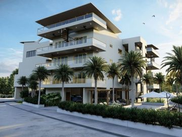 Condominio vista al mar, con club de playa y restaurante, 4 albercas, gimnasio