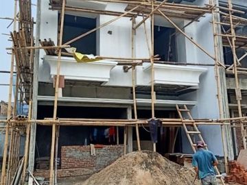 Rumah minimalis modern baru progres setrategis pondok bambu