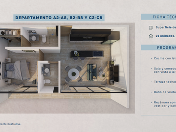 Departamento en venta Mérida Yucatán, Vorá Temozón  Norte