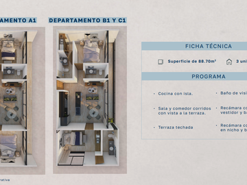 Departamento en venta Mérida Yucatán, Vorá Temozón  Norte