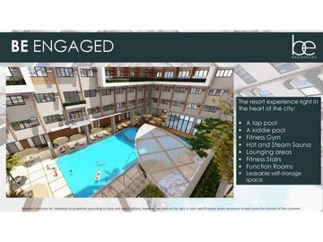 CONDO FOR SALE Studio unit in BE RRESIDENCES Lahug Cebu
