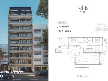 Le Lis VERT - Departamento 4 ambientes con patio