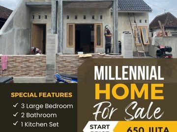 Jual Rumah Siap Huni Progres Pembangunan 80% diSleman Harga Terjangkau