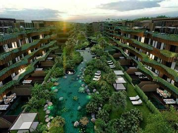 Penthouse con alberca privada, areas comunes rodeadas de naturaleza
