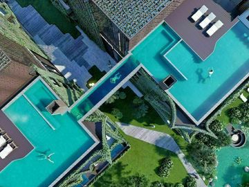 Penthouse con alberca privada, areas comunes rodeadas de naturaleza