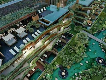 Penthouse con alberca privada, areas comunes rodeadas de naturaleza