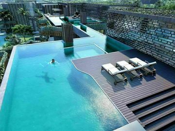 Penthouse con alberca privada, areas comunes rodeadas de naturaleza