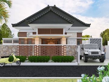 JOGLO CLASSIC + KOLAM RENANG PRIVATE SPECIAL DI PRAMBANAN CUKUP 10JUTA VIEW MENAWAN BONUS FUNISHED