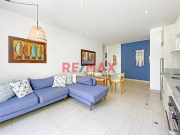 DEPARTAMENTO EN CONDOMINIO OCEAN REEF  - SAN BARTOLO
Vive todo el año respirando aire puro.
Características del departamento:
	Área construida