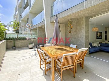 DEPARTAMENTO EN CONDOMINIO OCEAN REEF  - SAN BARTOLO
Vive todo el año respirando aire puro.
Características del departamento:
	Área construida