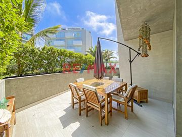 DEPARTAMENTO EN CONDOMINIO OCEAN REEF  - SAN BARTOLO
Vive todo el año respirando aire puro.
Características del departamento:
	Área construida