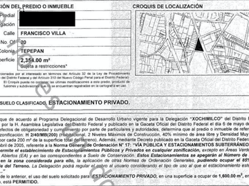 Terreno en Tepepan , uso de suelo habitacional y comercial