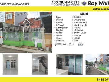 Turun Harga Rumah di Citra Garden 5, Jakarta Barat