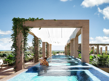 Penthouse frente al mar en venta Playa del Carmen, en Corasol, comunidad priv