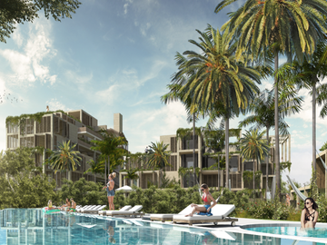 Penthouse frente al mar en venta Playa del Carmen, en Corasol, comunidad priv