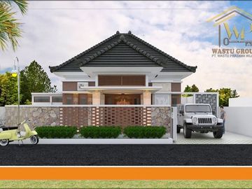 RUMAH DI SLEMAN MODERN KLASIK DEKAT JALAN PROVINSI