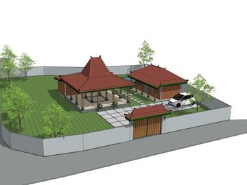 DIjual Rumah Joglo Siap Bangun di Tempel Sleman Yogyakrta SHM, Cocok untuk Investasi Panjang